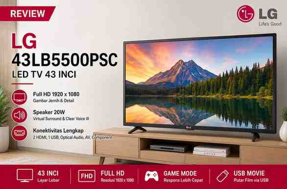 LG 43LB5500PSC Review Spesifikasi, Harga & Fitur LED TV 43 Inci