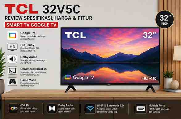 Review Spesifikasi Smart TV TCL 32V5C