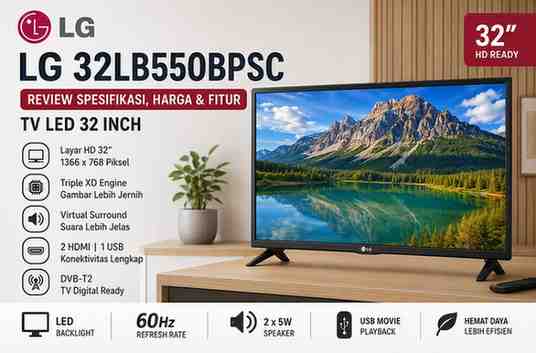 Review Spesifikasi TV LG 32LB550BPSC