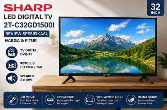 SHARP LED Digital TV 2T-C32GD1500I