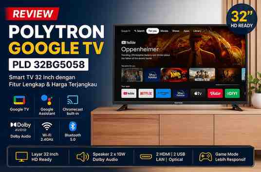 Spesifikasi Polytron Google TV (PLD 32BG5058)