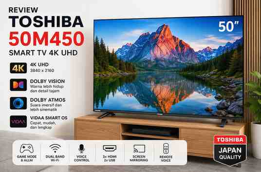 Fitur Smart TV 4K 50 INCH Toshiba 50M450