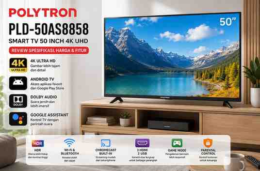 Fitur Smart TV Polytron PLD-50AS8858