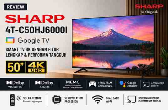 Review Google TV SHARP 4T-C50HJ6000I