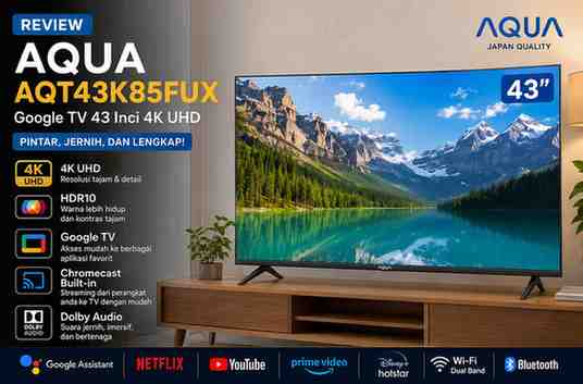 Review Spesifikasi TV 43 Inci AQUA AQT43K85FUX