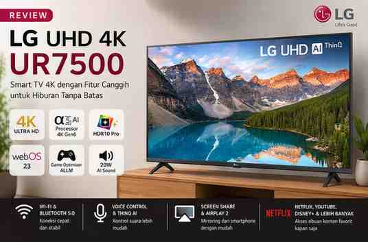 Review TV 50 INCH LG UHD 4K UR7500