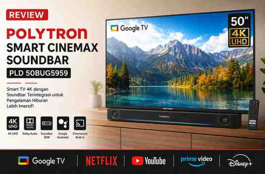 Spesifikasi Polytron Smart Cinemax Soundbar (PLD 50BUG5959)