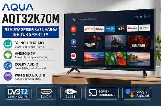 Spesifikasi TV 32 INCH AQUA AQT32K70M