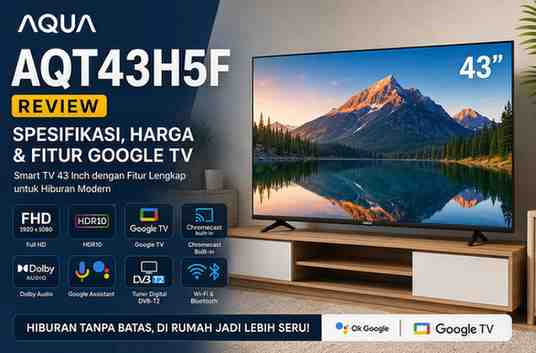 Spesifikasi TV 43 Inci AQUA AQT43H5F