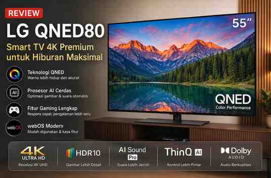 Spesifikasi TV LG 50 INCH QNED80