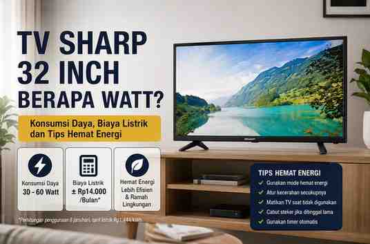 TV Sharp 32 Inch Berapa Watt