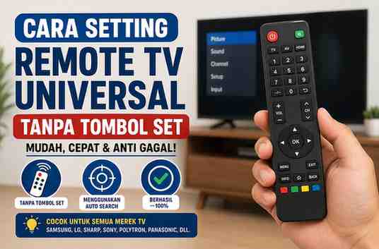 Cara Setting Remote TV Universal Tanpa Tombol SET