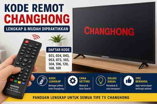 Kode Remot Changhong Lengkap Beserta Cara Settingnya