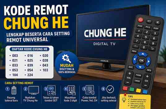 Kode Remot Chung He Terlengkap Beserta Cara Settingnya