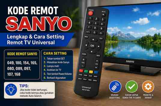 Kode Remot Sanyo Lengkap dan Cara Settingnya