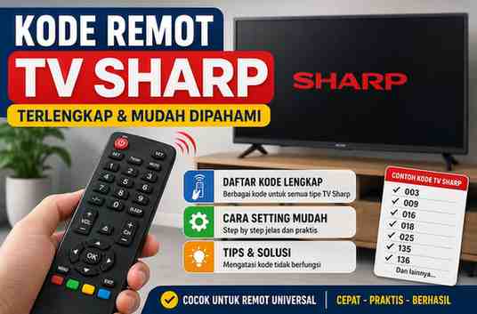 Kode Remot TV Sharp Terlengkap, Cara Setting dan Daftar Kode Universal